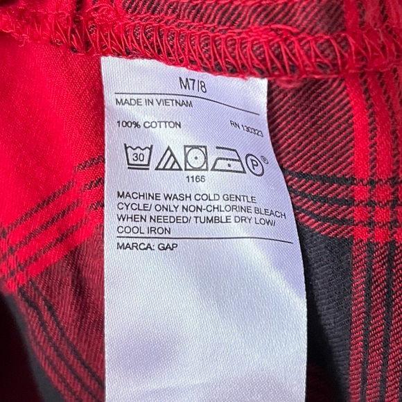 •Gap Kids• Buffalo Plaid Ruffle Dress - Size Medium (7/8) - Picture 5 of 6